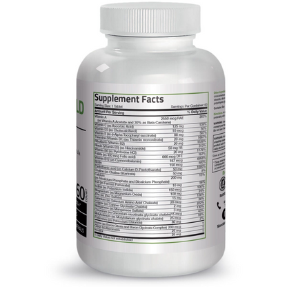 Bronson Vitamins Advanced Mature Gold Once Daily Multivitamin for Adults Over 50 60 Tabs