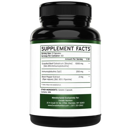 Dorado Nutrition Colostrum Supplement - 120 Capsules