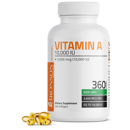 Bronson Vitamins Vitamin a Retinyl Palmitate - 10,000 Iu 180 Softgels
