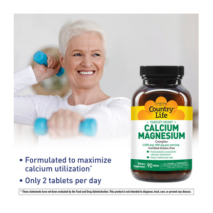 Country Life Vitamins Target-Mins® Calcium Magnesium 90 Tablets
