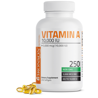 Bronson Vitamins Vitamin a Retinyl Palmitate - 10,000 Iu 180 Softgels