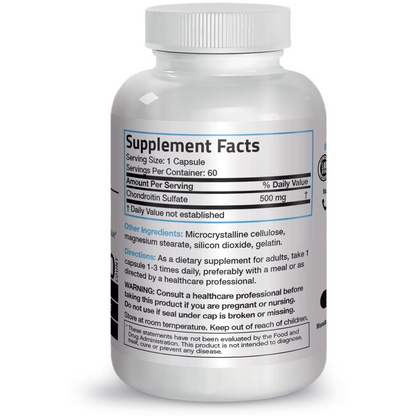 Bronson Vitamins Chondroitin Sulfate - 500 Mg - 60 Capsules