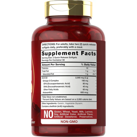 Carlyle Nutritionals Antarctic Krill Oil 2000mg per serving | 120 Softgels