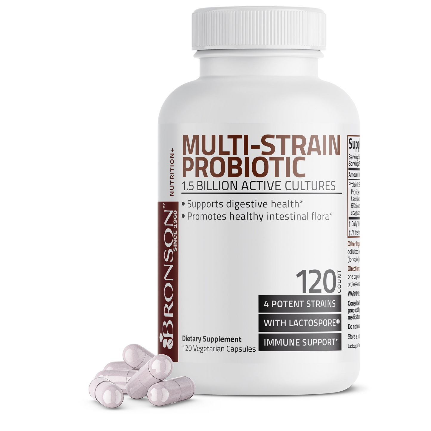 Bronson Vitamins Multi-Strain Probiotic - 1.5 Billion Cfu 60 Caps