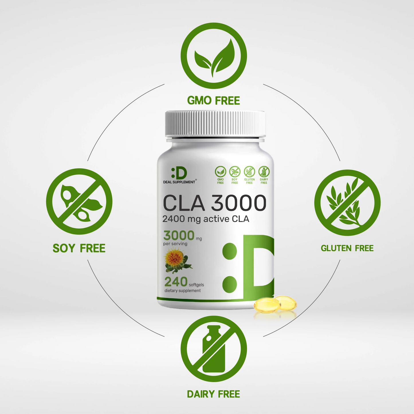 Deal Supplement CLA 3000mg, 240 Softgels