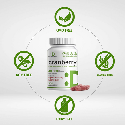 Deal Supplement Cranberry Pills 40,000mg Per Serving with Camu Camu, 300 Capsule