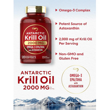 Carlyle Nutritionals Antarctic Krill Oil 2000mg per serving | 120 Softgels
