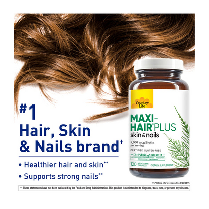 Country Life Vitamins Maxi-Hair® Plus Biotin 120 Caps