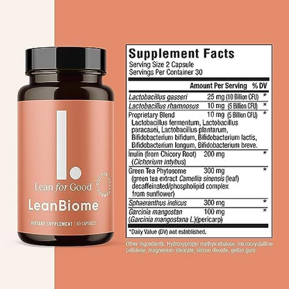 LeanBiome by Lean for Good Dietary Supplement - 60 Capsules