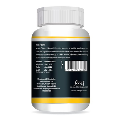 BioTech Max Power 800mg 90 Capsules - Natural Dietary Supplement