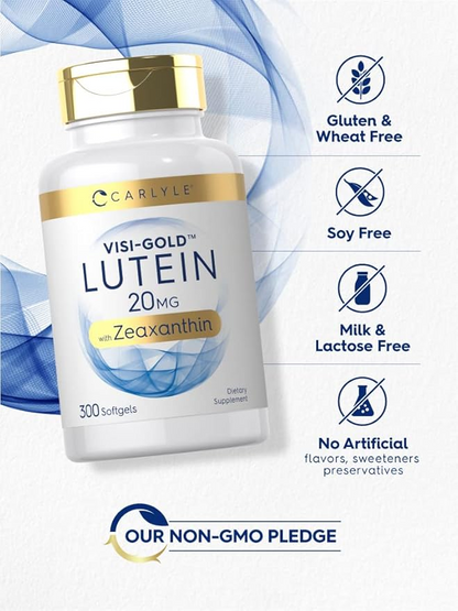Carlyle Nutritionals Lutein 20mg & Zeaxanthin | 300 Softgels