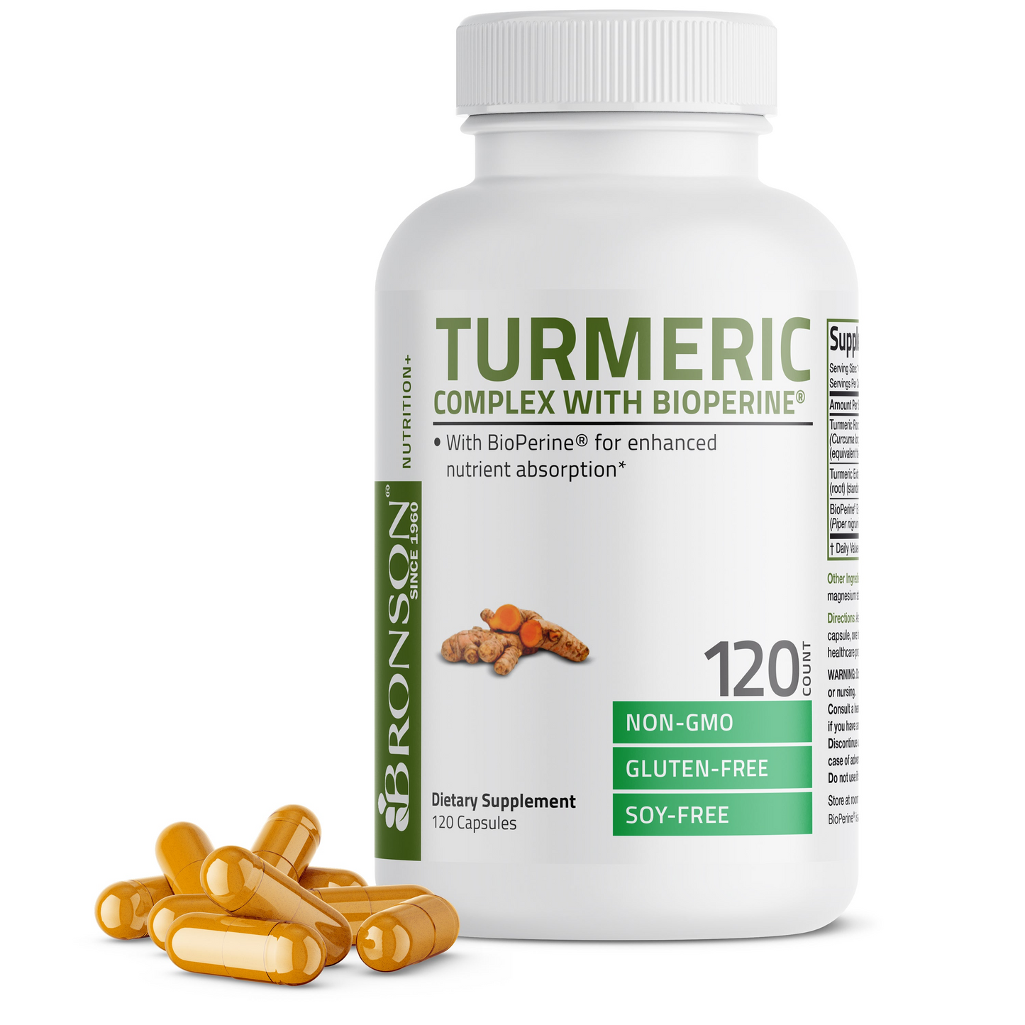 Bronson Vitamins Turmeric Complex with Bio Perine® - 1,000 Mg 60 Caps