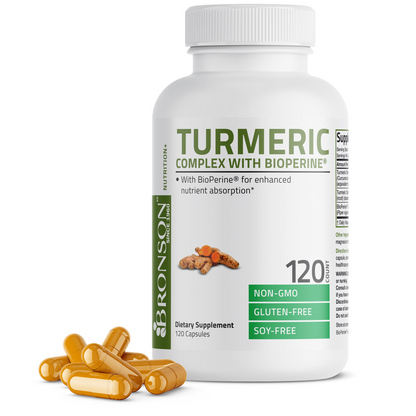 Bronson Vitamins Turmeric Complex with Bio Perine® - 1,000 Mg 60 Caps