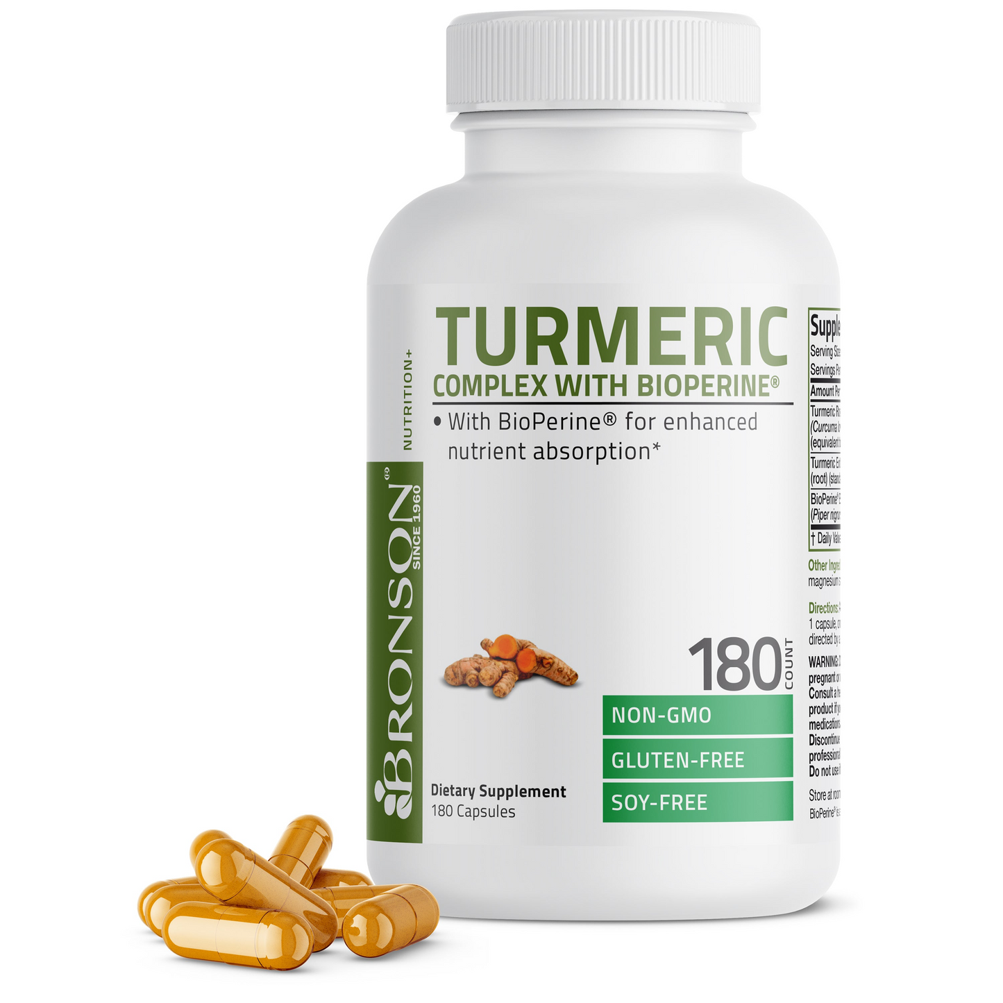 Bronson Vitamins Turmeric Complex with Bio Perine® - 1,000 Mg 60 Caps