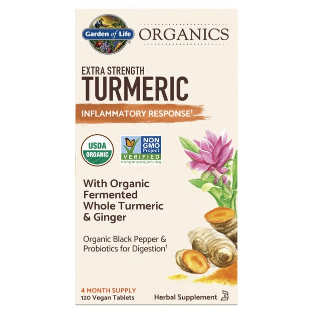 Garden of Life Organics Extra Strength Turmeric 60 Tablets