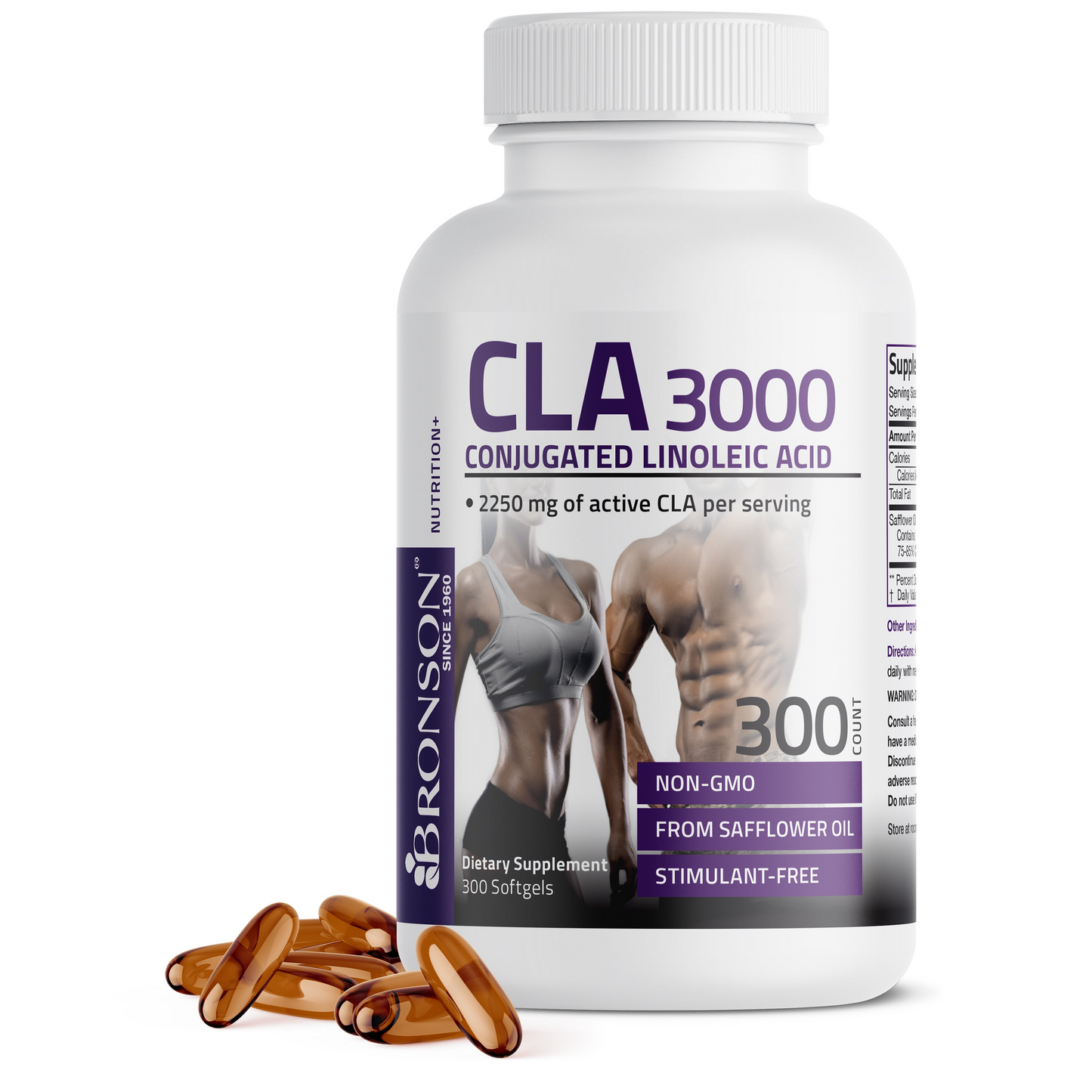 Bronson Vitamins Cla 3000 Conjugated Linoleic Acid Extra High Potency - 3,000 Mg 90 Softgels