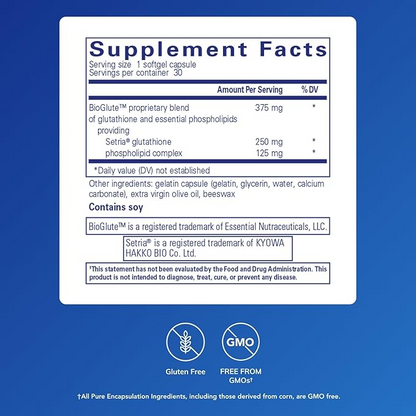 Pure Encapsulations Liposomal Glutathione 60 Softgel Capsules – Gluten-Free & Non-GMO