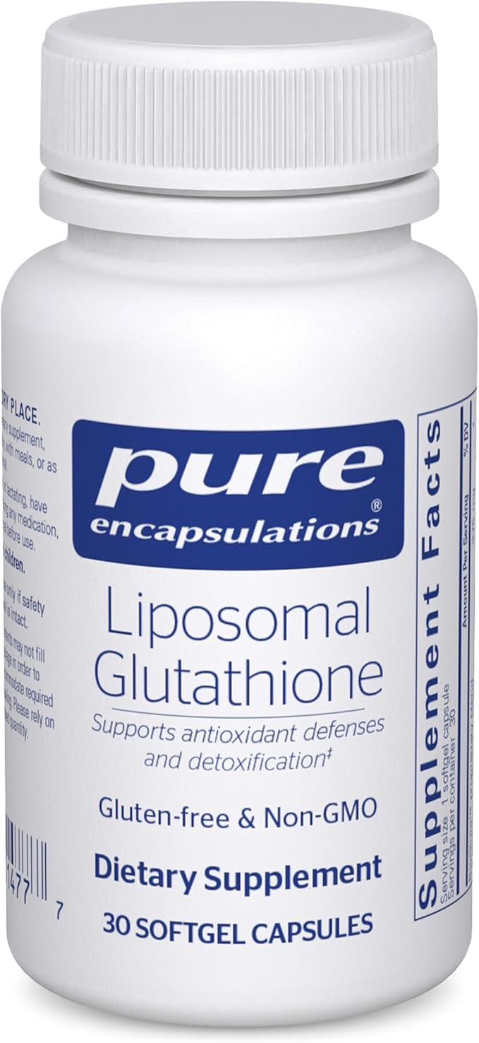 Pure Encapsulations Liposomal Glutathione 60 Softgel Capsules – Gluten-Free & Non-GMO