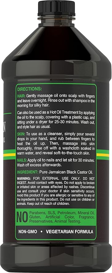 Island Jamaican Black Castor Oil | 16oz Liquid