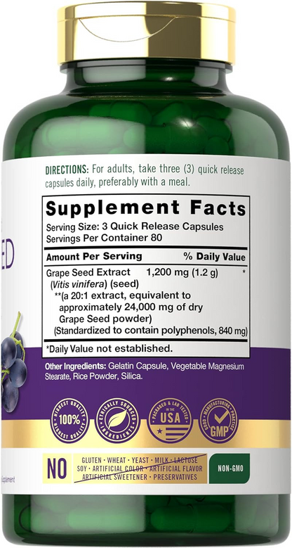 Carlyle Nutritionals Grape Seed Extract 24000mg | 240 Capsules