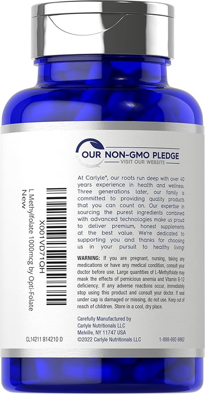 Opti-Folate L-Methylfolate 1000mcg | 200 Capsules