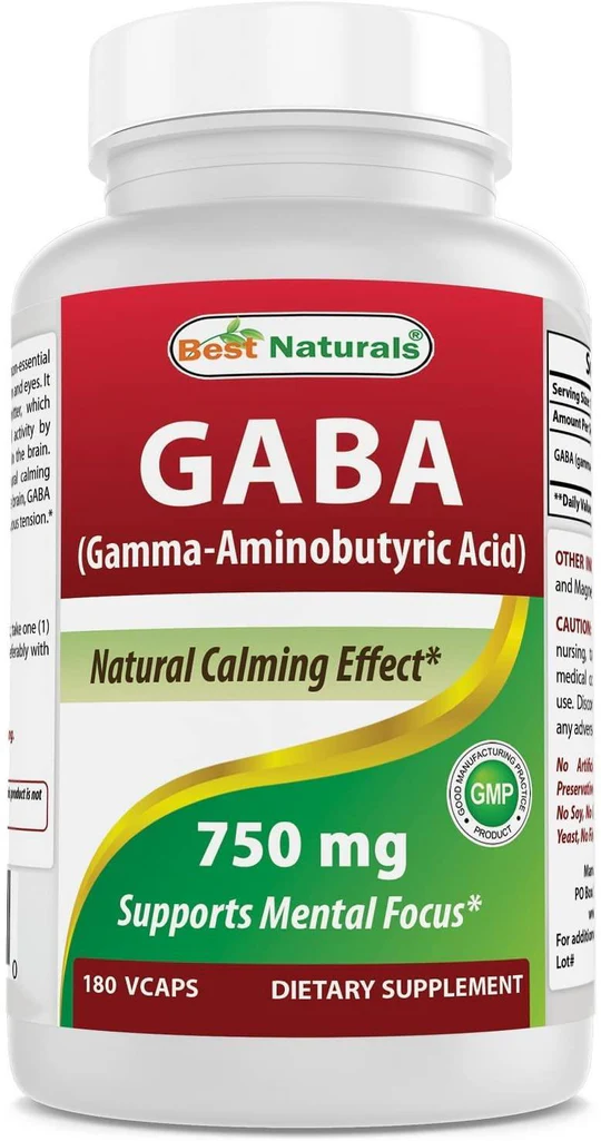 Best Naturals Gaba 750 mg 100 Vegetarian Capsules
