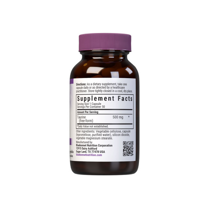 Bluebonnet Nutrition Taurine 500 Mg 50 Caps