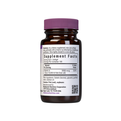 Bluebonnet Nutrition Vitamin a 10,000 Iu 100 Softgels