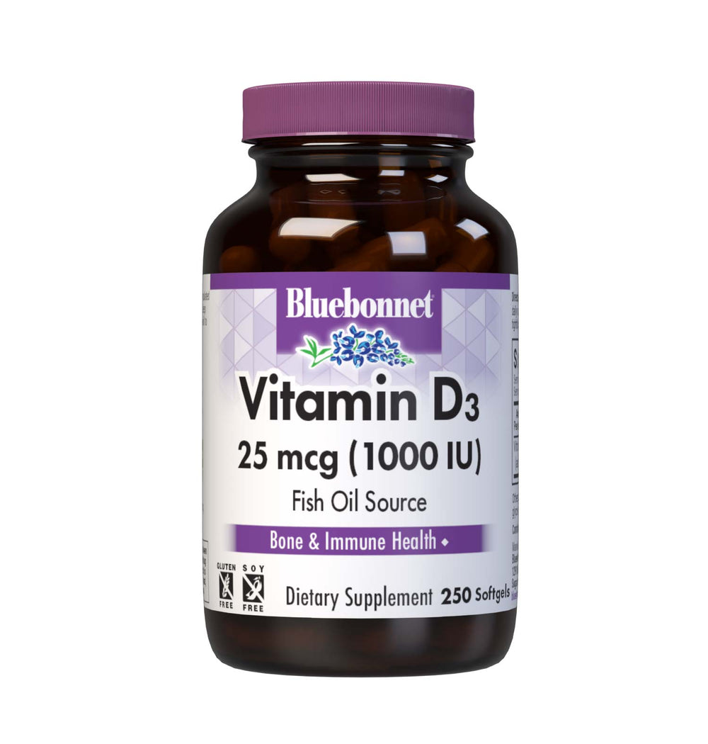 Bluebonnet Nutrition Vitamin D3 25 Mcg (1000 Iu) 100 Softgels