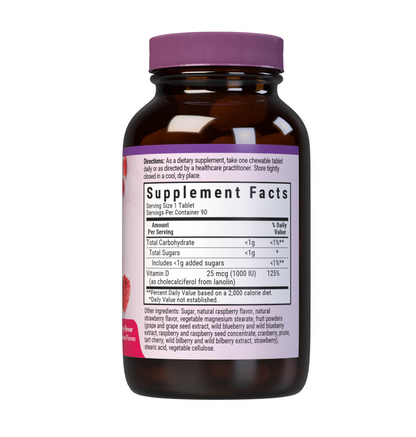 Bluebonnet Nutrition Earthsweet Chewables Vitamin D3 1000 Iu 90 Tabs