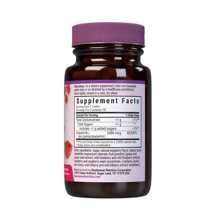 Bluebonnet Nutrition Earthsweet Chewables Vitamin B12 2000 Mcg 90 Tabs