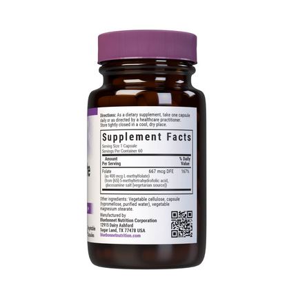 Bluebonnet Nutrition Cellular Active Methylfolate 400 Mcg 60 Caps