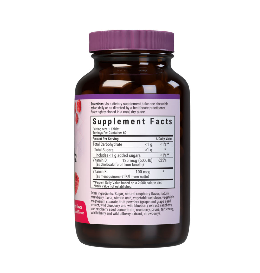 Bluebonnet Nutrition Earthsweet Chewables Vitamin D3 & K2 60 Tabs