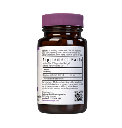 Bluebonnet Nutrition Cellular Active Coq10 Ubiquinol 50 Mg 30 Softgels