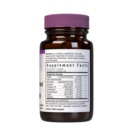 Bluebonnet Nutrition Full Spectrum Optimum Enzymes Digestive Enzyme 60 Caps