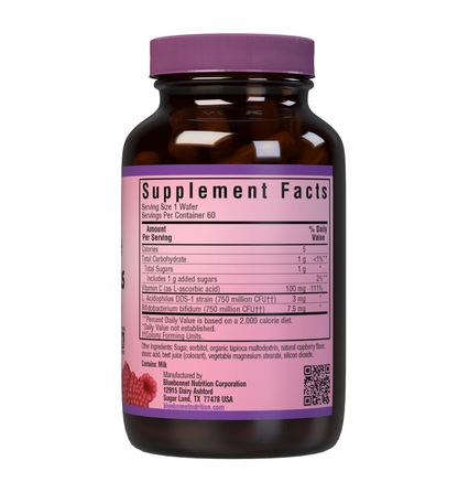 Bluebonnet Nutrition Advanced Probiotics Chewable Acidophilus 60 Wafers