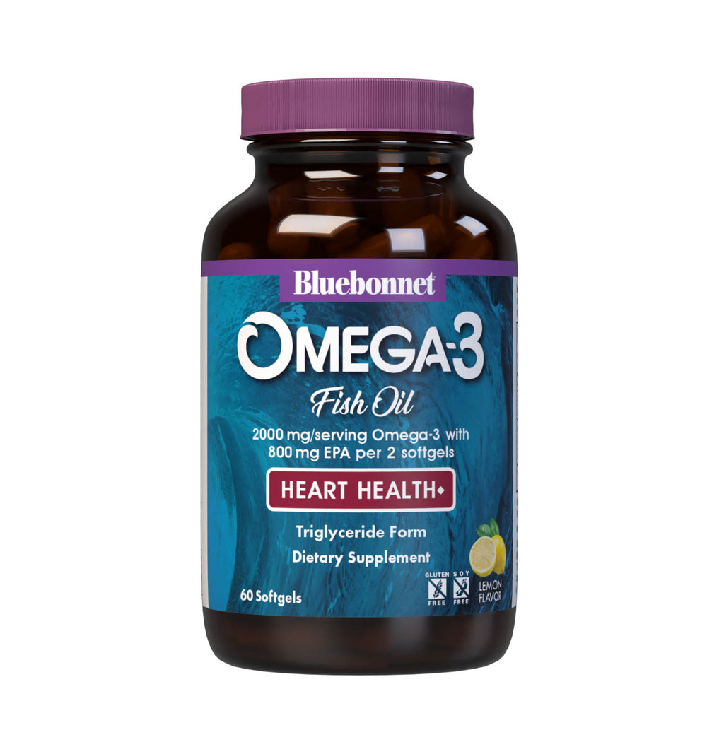 Bluebonnet Nutrition Omega-3 Fish Oil Heart Health 60 Softgels