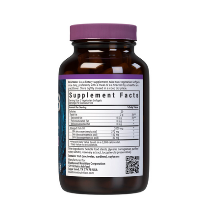 Bluebonnet Nutrition OMEGA-3 KOSHER FISH OIL 60 softgels