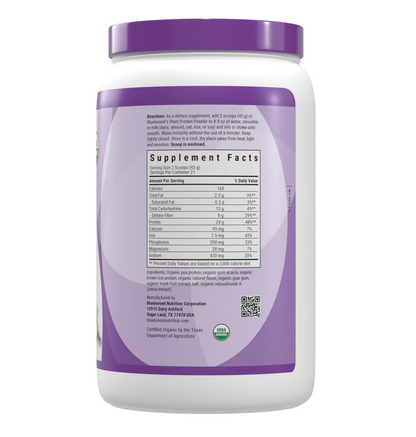 Bluebonnet Nutrition Organic Plant Protein Powder 945g