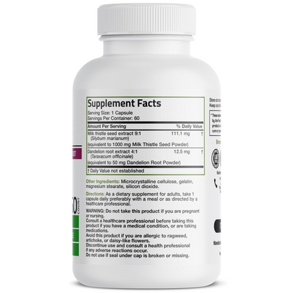 Bronson Vitamins Milk Thistle Seed - 1,000 Mg 60 Caps