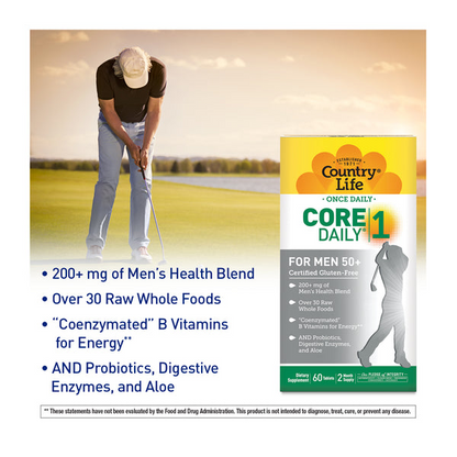 Country Life Vitamins Core Daily-1 ® for Men 50+ Multivitamin 60 Tabs
