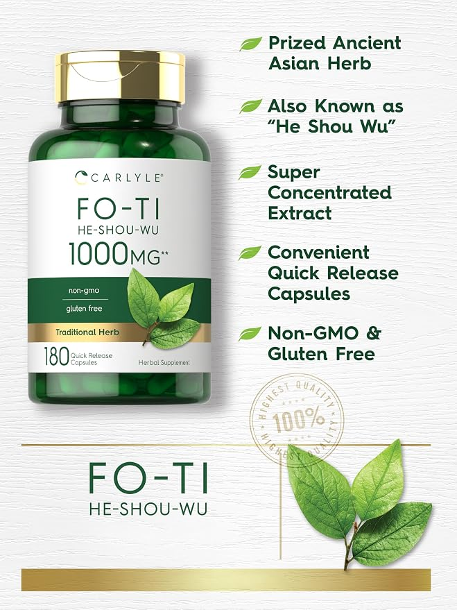 Carlyle Nutritionals Fo-Ti Root 1000mg | 180 Capsules
