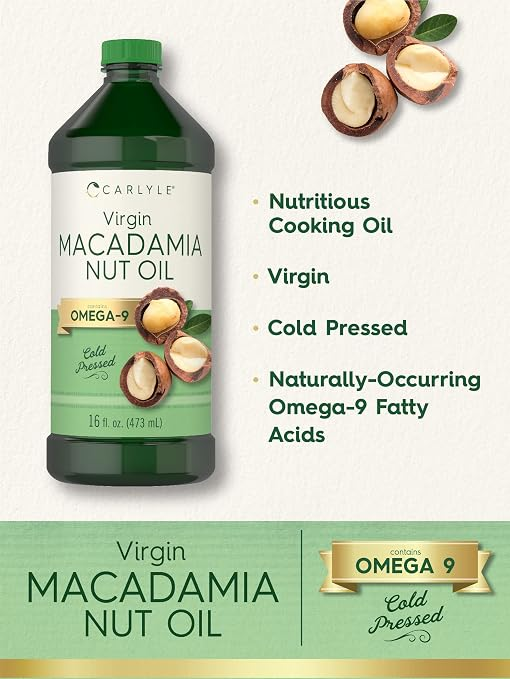 Carlyle Nutritionals Macadamia Nut Oil | 16oz Liquid