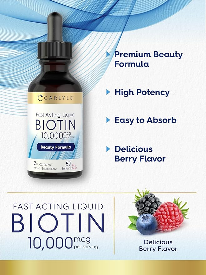 Carlyle Nutritionals Biotin 10000mcg | 2oz Liquid