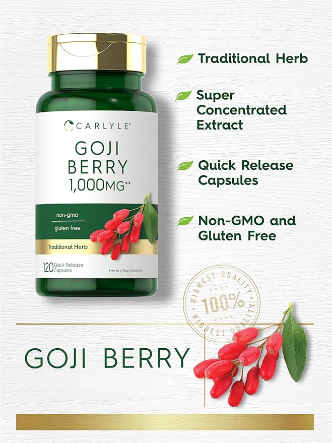 Carlyle Nutritionals Goji Berry 1000mg | 120 Capsules