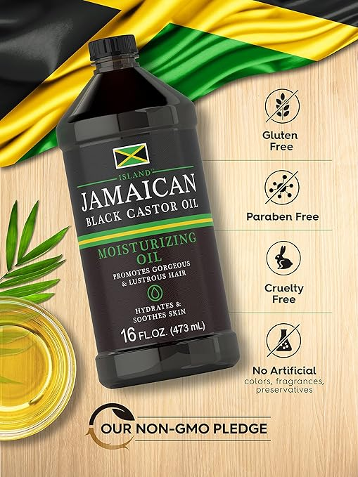 Island Jamaican Black Castor Oil | 16oz Liquid