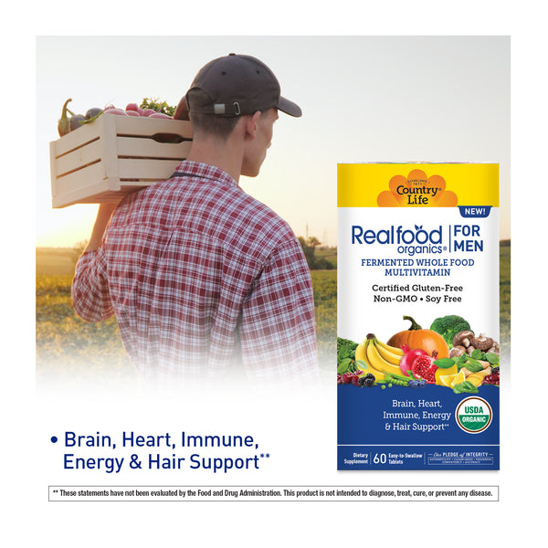 Country Life Vitamins Realfood Organics® Multivitamin for Men 60 Tabs