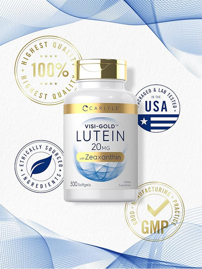 Carlyle Nutritionals Lutein 20mg & Zeaxanthin | 300 Softgels