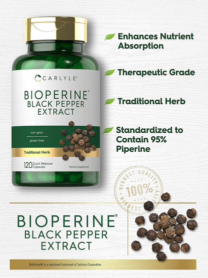Carlyle Nutritionals Bioperine 10mg | 120 Capsules