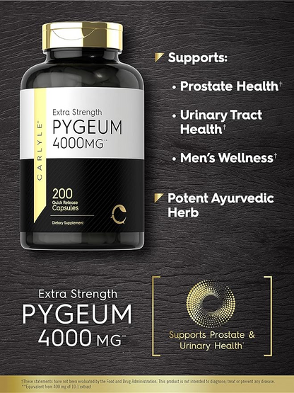 Carlyle Nutritionals Pygeum Africanum Bark 4000mg | 200 Capsules